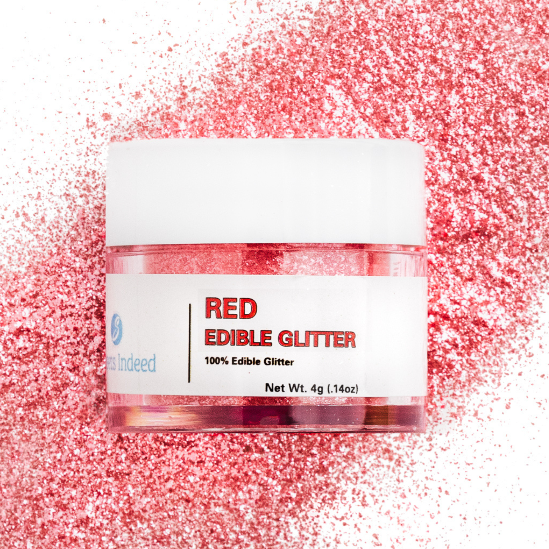 Edible Glitter With Natural Color, 3 Grams Garnet Red 