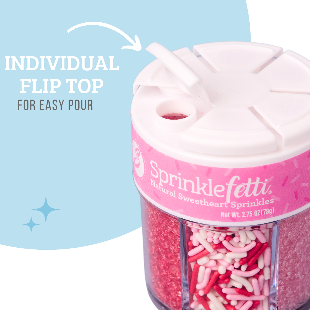 Natural Sweetheart Sprinkle Jar - 6 Cell